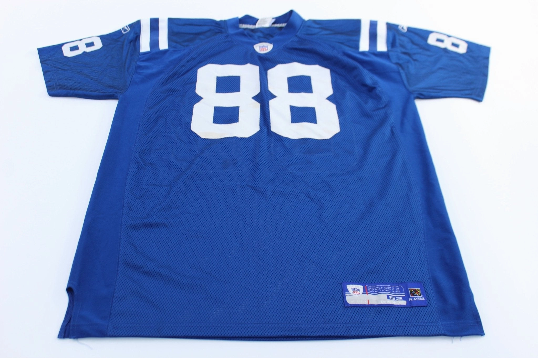 Elasticized Cuffs Core Movement Reebok Embroidered Logo Indianapolis Colts Marvin Harrison Football Jersey