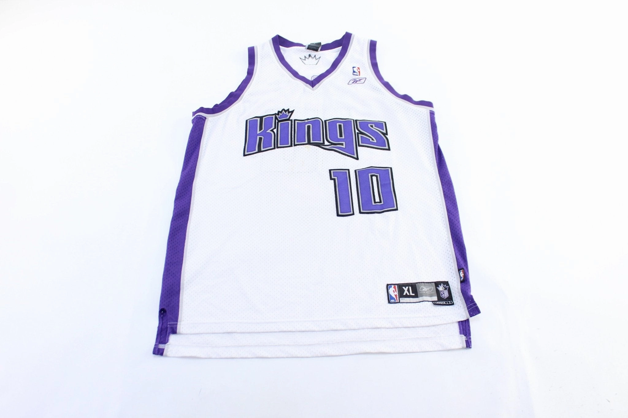 Tensile Strength Fabric Action Wear Reebok Embroidered Logo Sacramento Kings Mike Bibby Basketball Jersey
