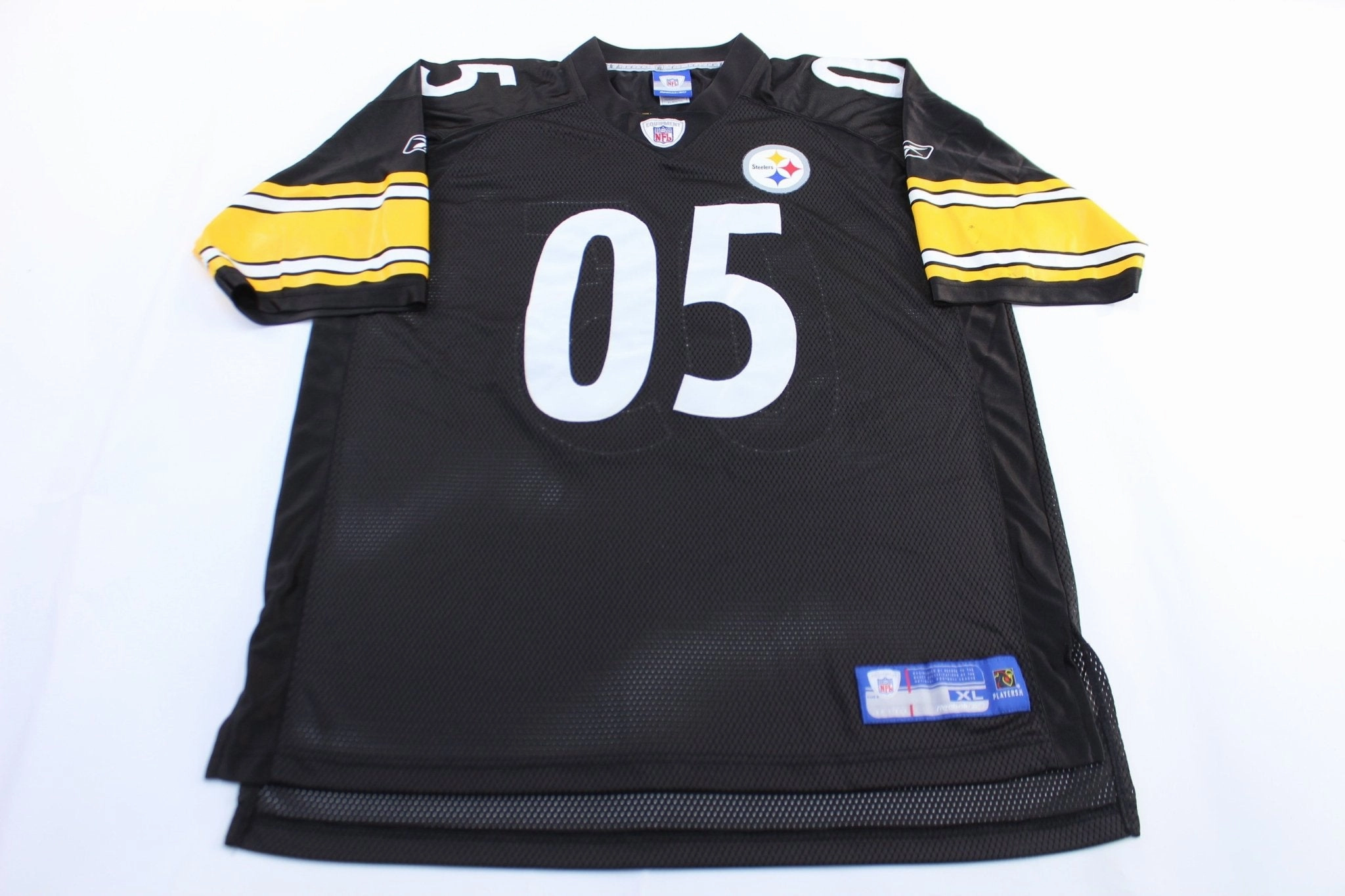 Reebok Logo Pittsburgh Steelers Tanner Morgan Football Jersey Tactile Surface Weave Air Mesh