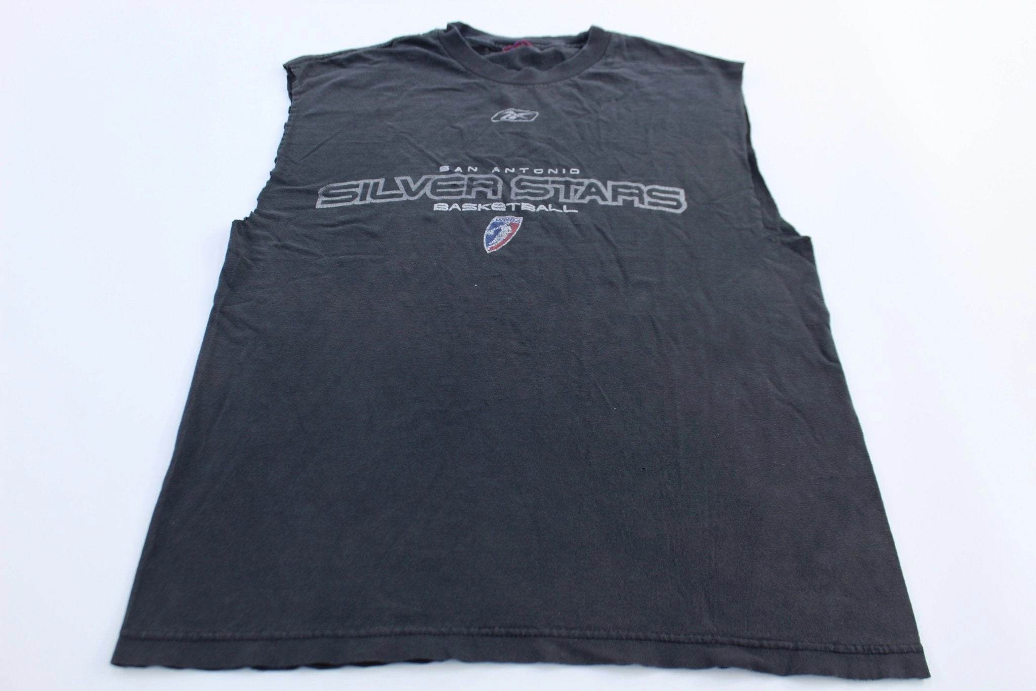 Game Look Low Bulk Texture Reebok Logo WNBA San Antonio Silver Stars Basketball Tank Top