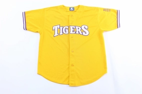 Anti Static Weave Technology dry surface 90's Louisiana State University Embroidered Starter Baseball Jersey