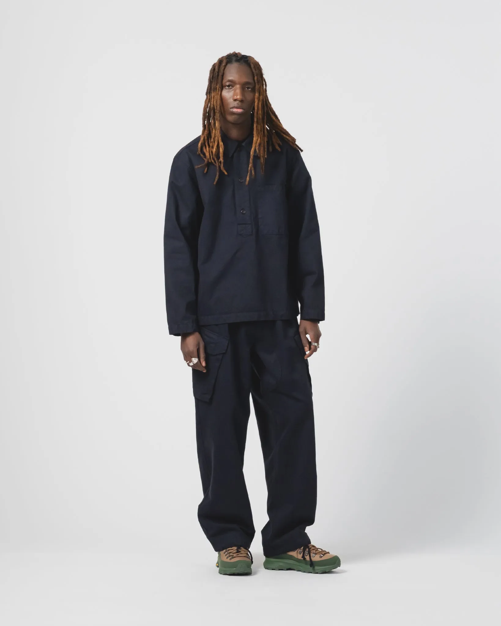 Trooper Pants Gabardine Satin Inkt Stain Release Finish