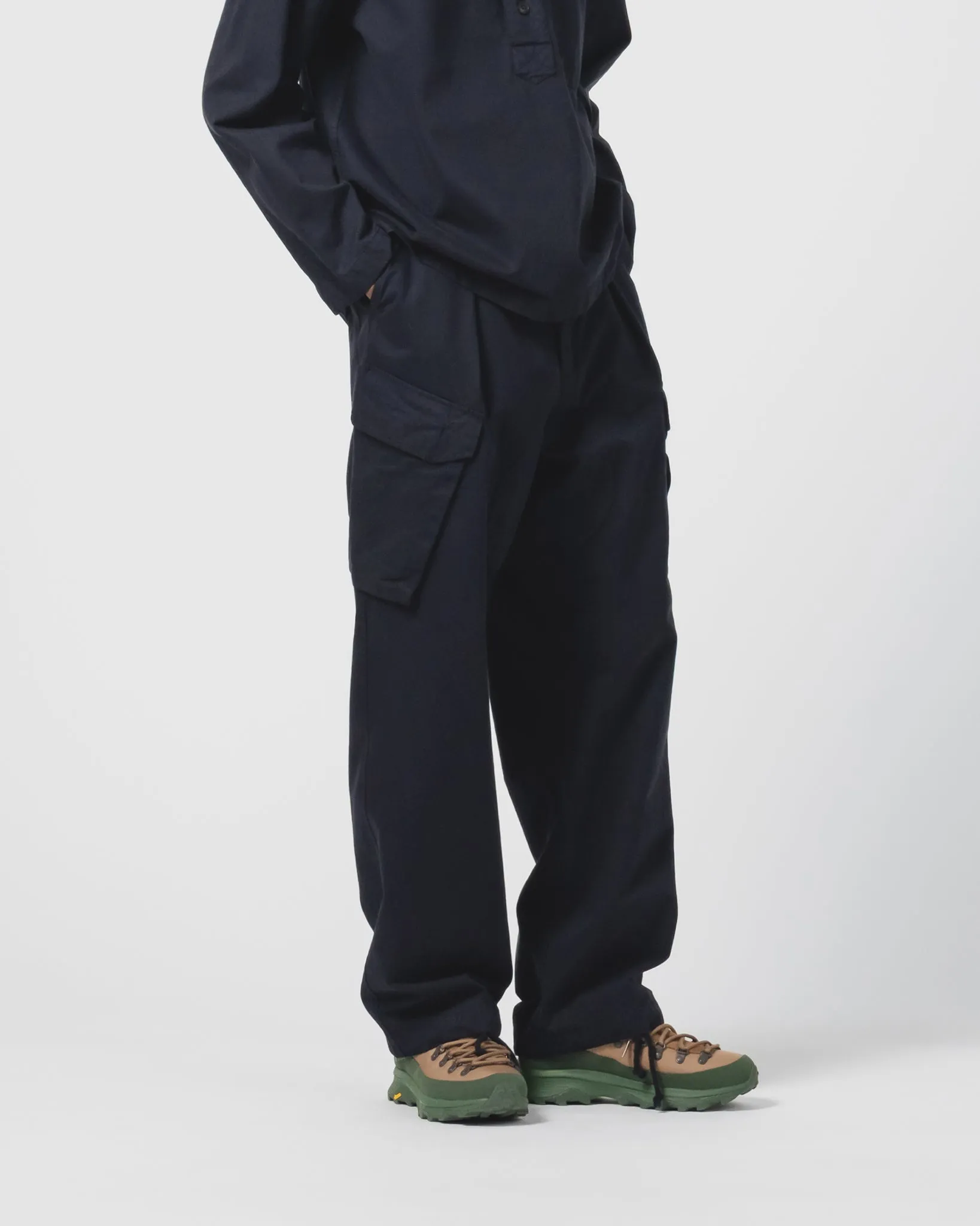 Trooper Pants Gabardine Satin Inkt No Sagging