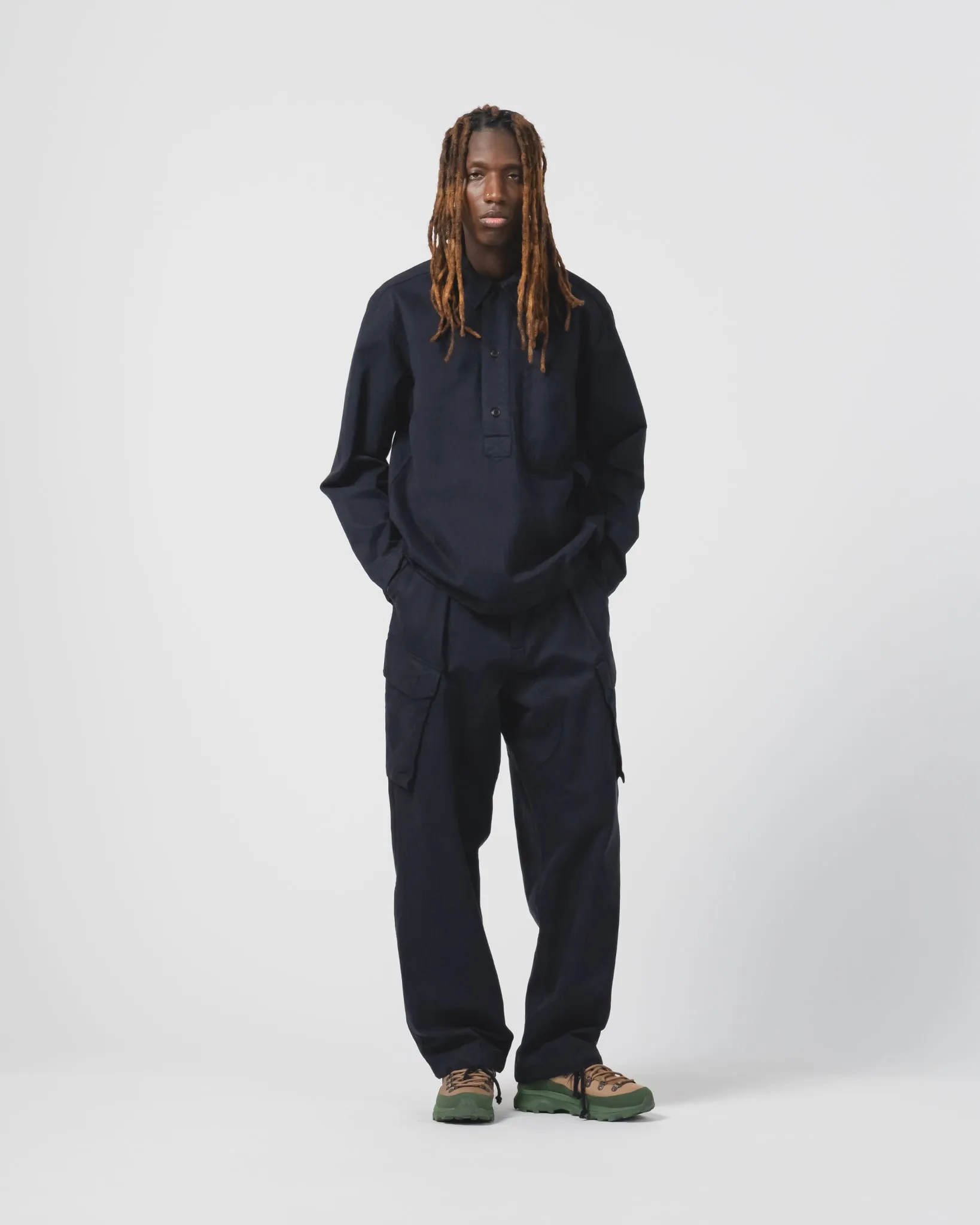 Trooper Pants Gabardine Satin Inkt Layered Style Stretch Material