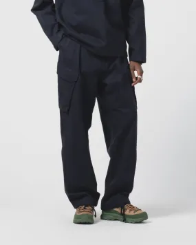 Sleek Waist Trooper Pants Gabardine Satin Inkt