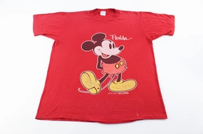 80's Walt Disney Mickey Mouse Florida T-Shirt Flex Fit Quality Fabric