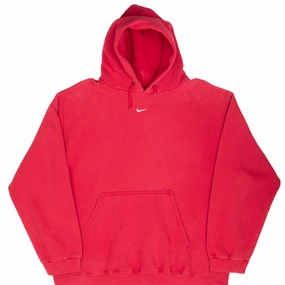 appropriate for work VINTAGE NIKE CENTER SWOOSH RED TRAVIS SCOTT HOODIE 1990S XL MADE IN USA