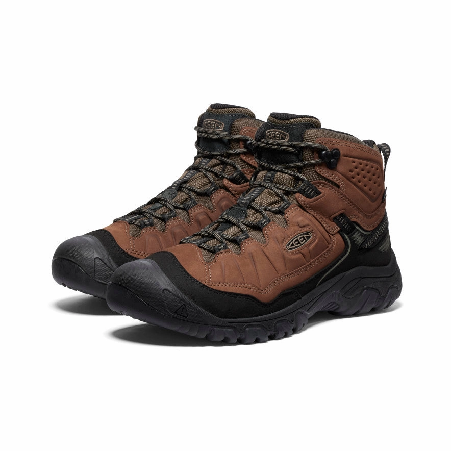 Adjustable Men's Targhee IV Wide Waterproof Hiking Boot  |  Bison/Black