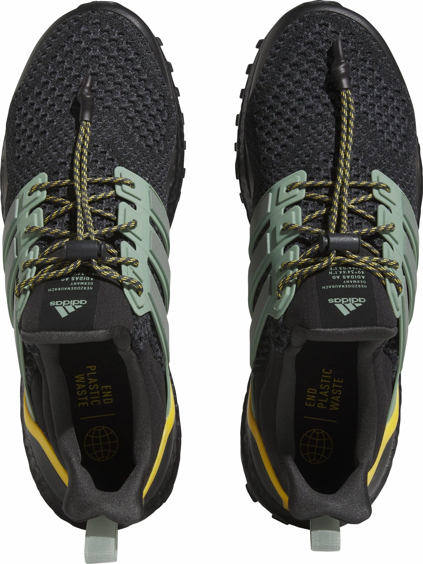 Integrated Lacing System stripe - pattern shoes adidas Ultra Boost 1.0 Mens Running Shoes - Black