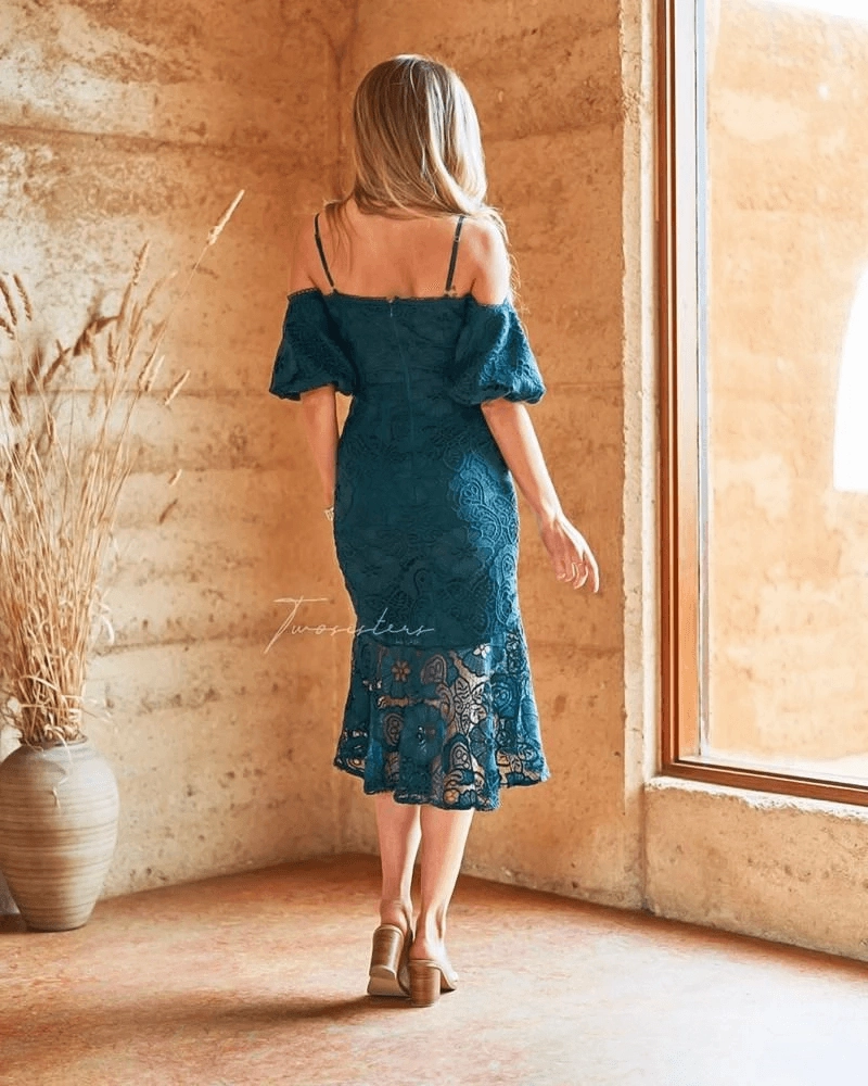 Chic Casual Wear Chic Tailoring Waist Riana Dress - Emerald Green (Final Sale)