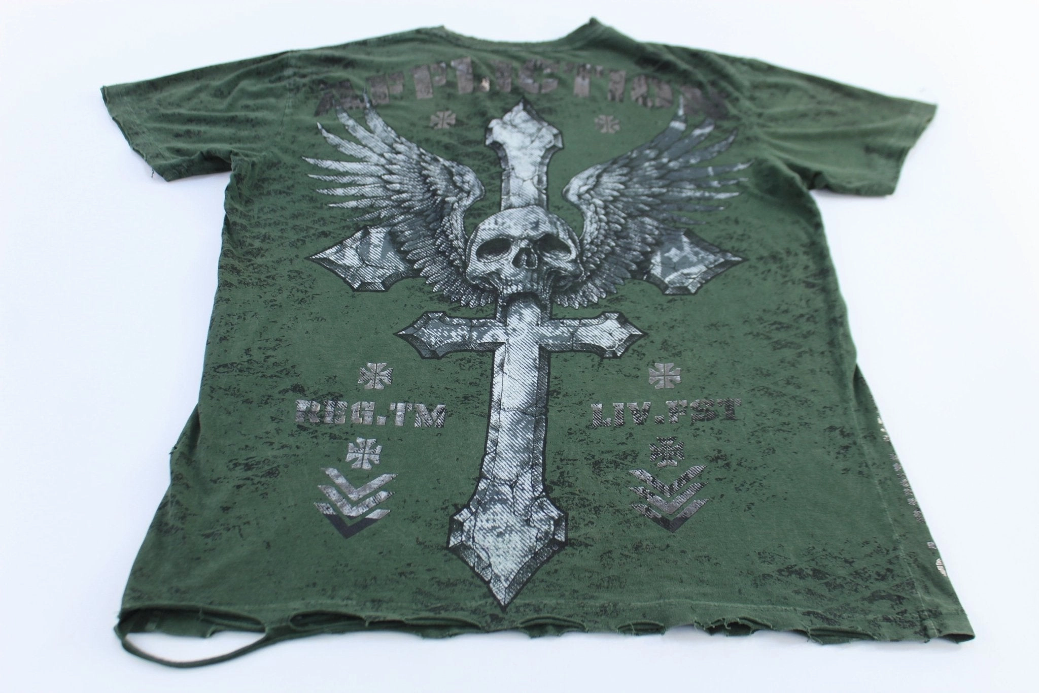 Indoor Event Affliction Live Fast Skulls & Crosses Graphic T-shirt