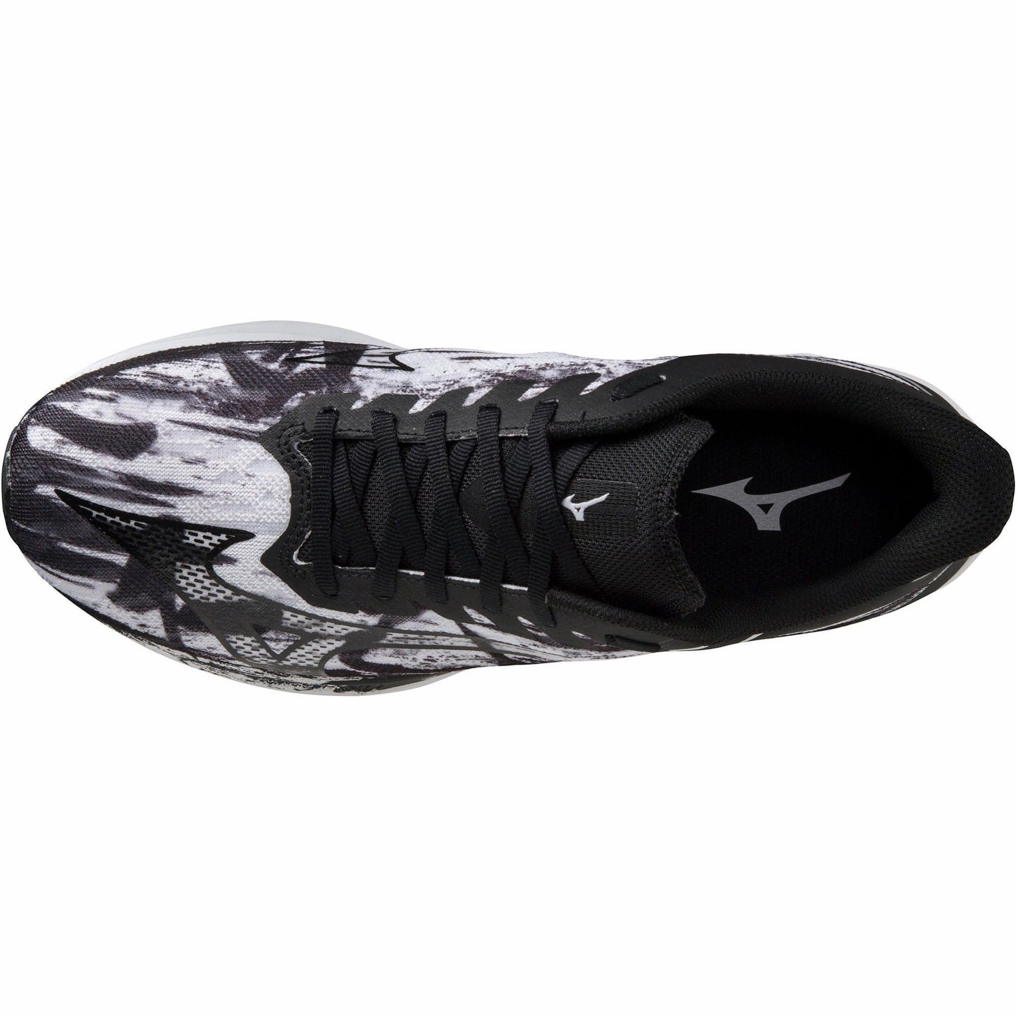 Mizuno Wave Rebellion Sonic Running Shoes - Black Flexible Outsole Pattern running in autumn shoes