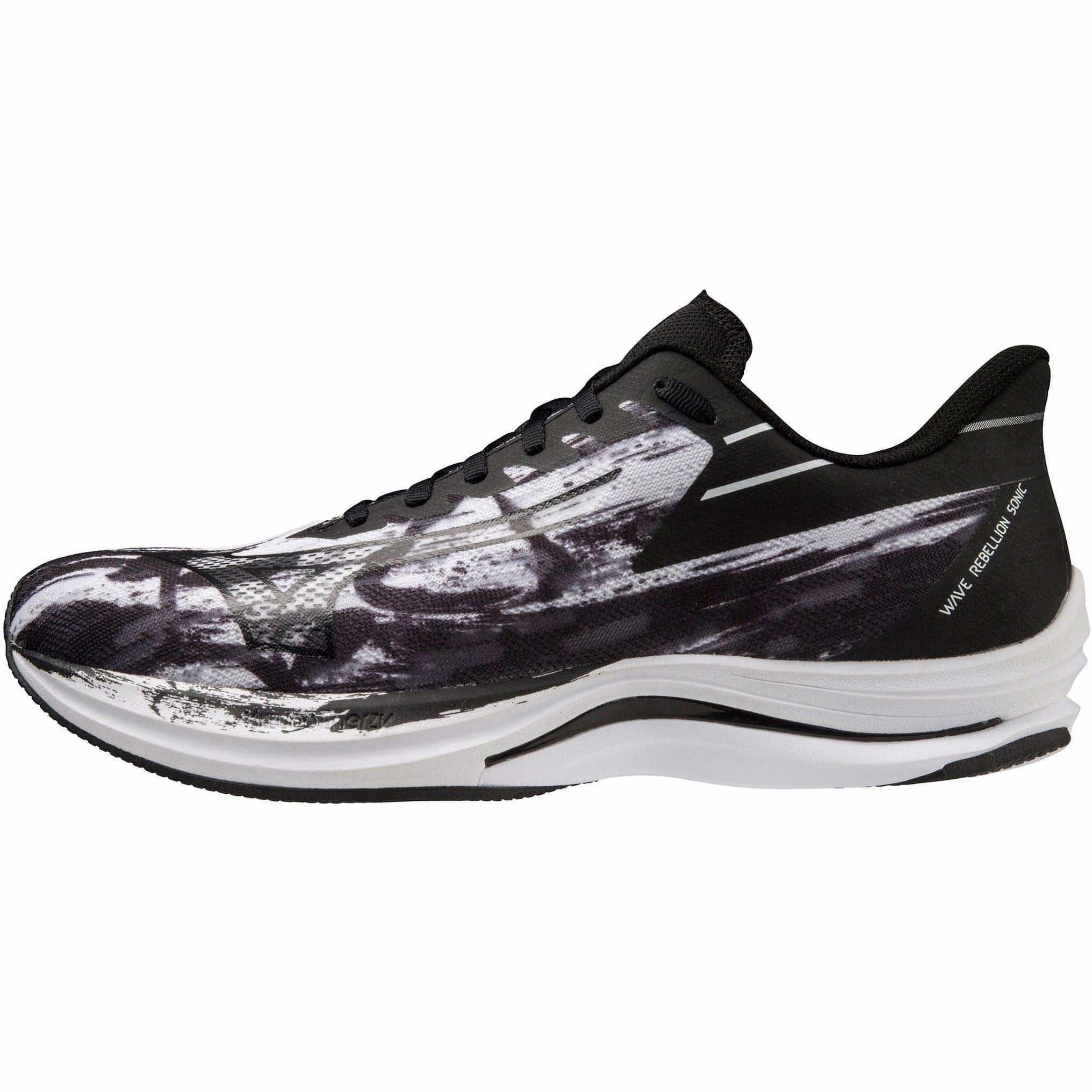 breathable - mesh - upper shoes running socks Mizuno Wave Rebellion Sonic Running Shoes - Black