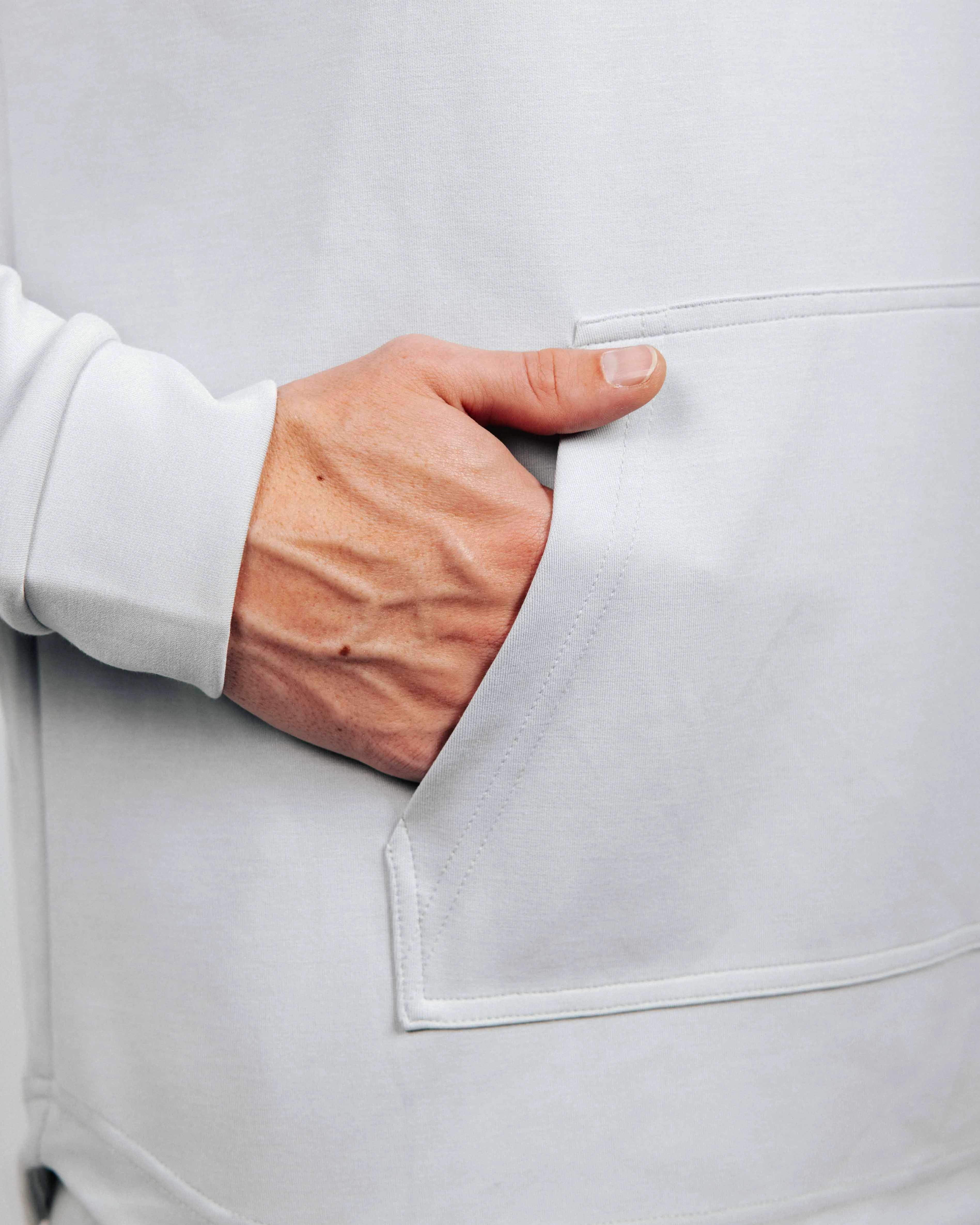 Warm Hoodie Men's Light Gray Recovery Hoodie