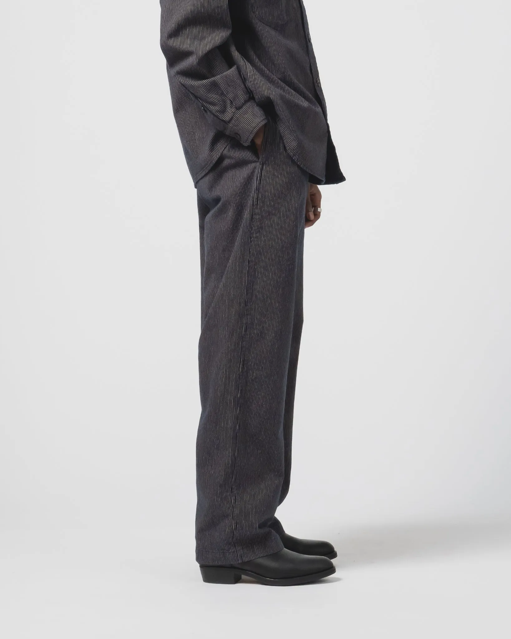 Frisco Chino Boro Stripes Navy/Ecru Snug Fit