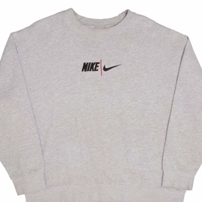 VINTAGE NIKE SPELLOUT SWOOSH GREY SWEATSHIRT 2000S SIZE XL Winter Wear consumer preference