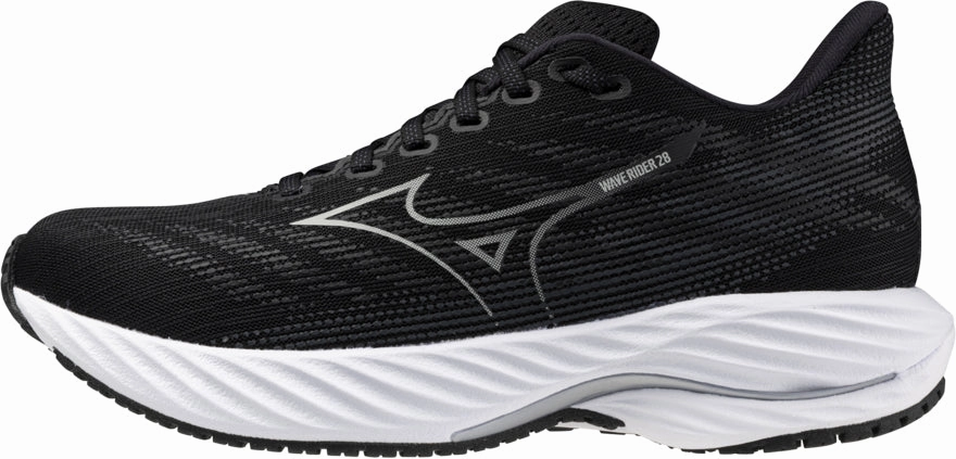 Moisture-wicking fabric Mizuno Wave Rider 28 WIDE FIT (D) Womens Running Shoes - Black
