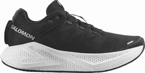 Nubuck Salomon Aero Glide 3 Womens Running Shoes - Black