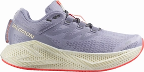 Wide Fit Option running on asphalt Salomon Aero Glide 3 Womens Running Shoes - Purple