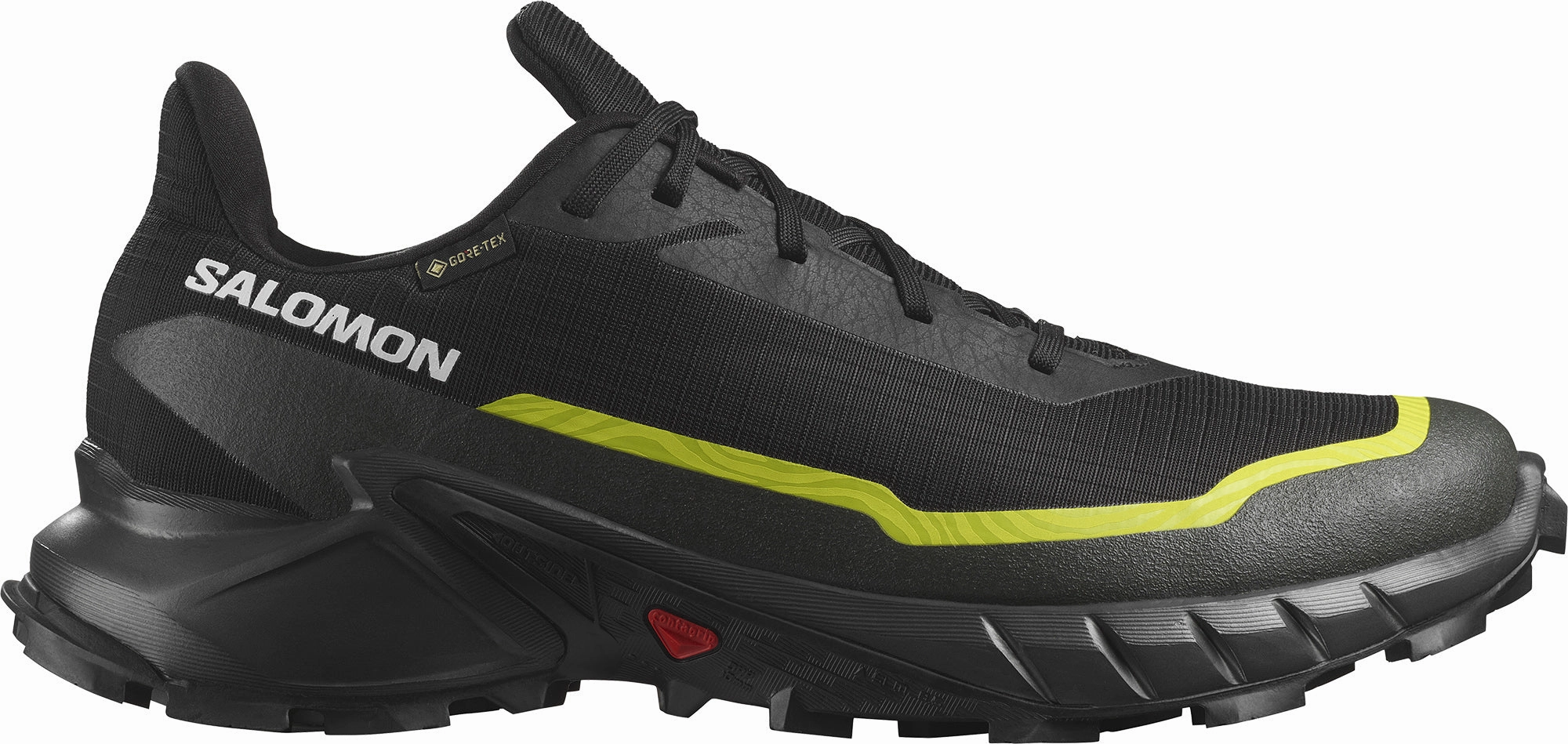 high - jump shoes Salomon Alphacross 5 GORE-TEX Mens Trail Running Shoes - Black