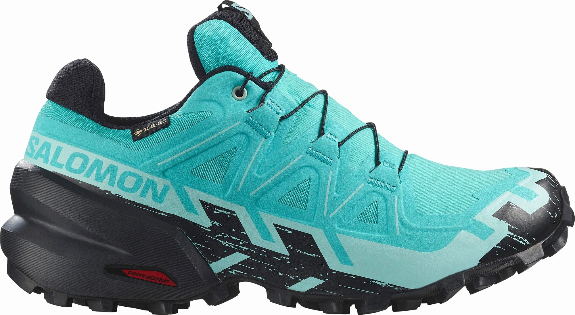 Salomon Speedcross 6 GORE-TEX Womens Trail Running Shoes - Blue Toe Bumper waterproof synthetic shoes