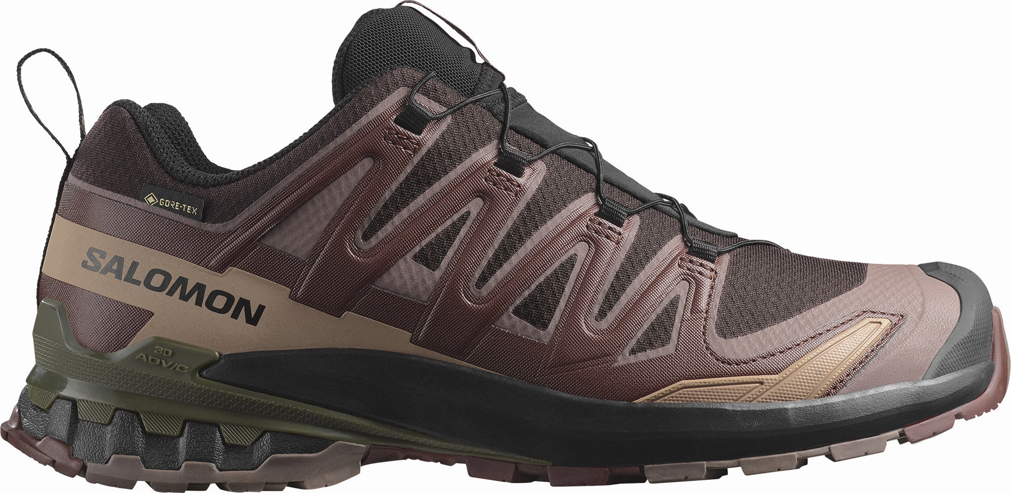 Salomon XA Pro 3D V9 GORE-TEX Mens Trail Running Shoes - Brown Comfort - innovation uneven - surface running gear