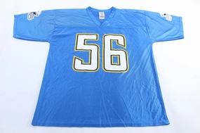 San Diego Chargers Shawne Merriman Football Jersey Non Chafing Neckline Athletic Silicone Trim