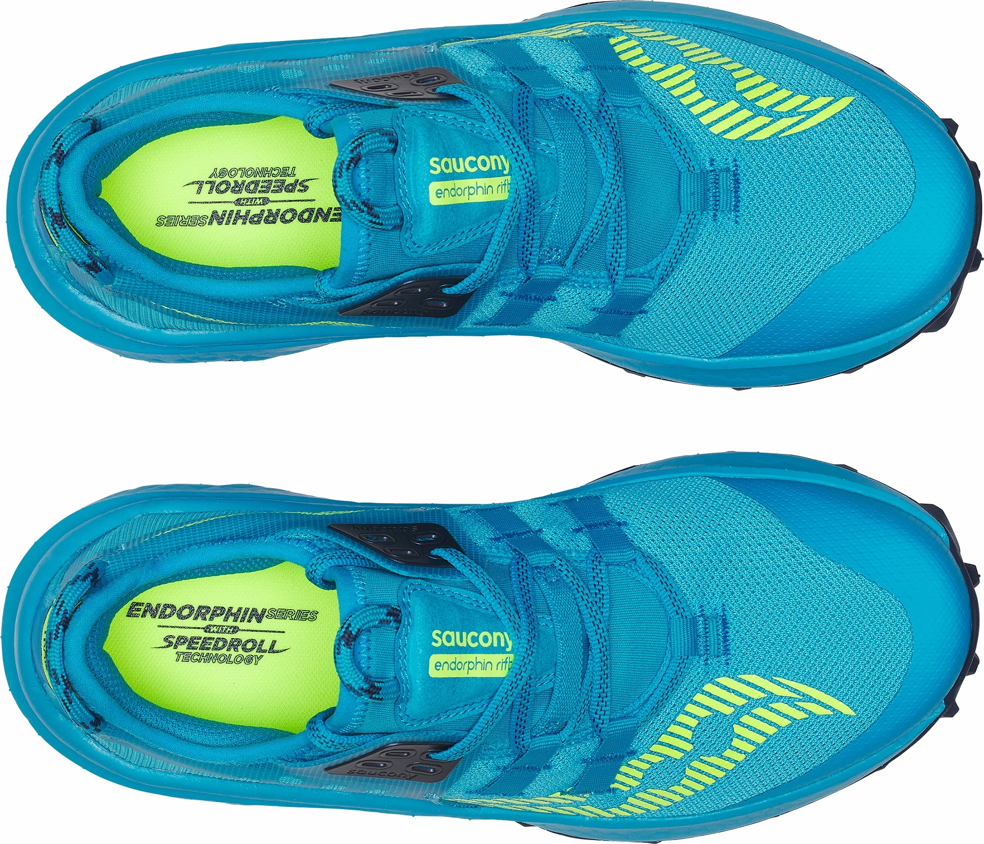 medial - support shoes Long Wear Comfort Saucony Endorphin Rift Womens Trail Running Shoes - Blue