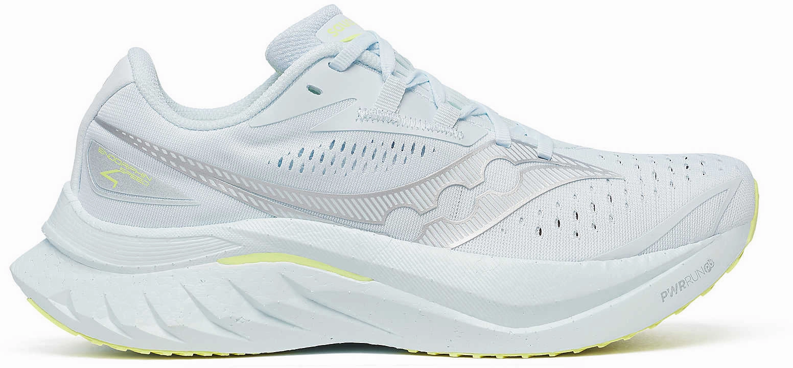 flexible outsole running shoes Eclipse Heel Geometry Saucony Endorphin Speed 4 Womens Running Shoes - Blue