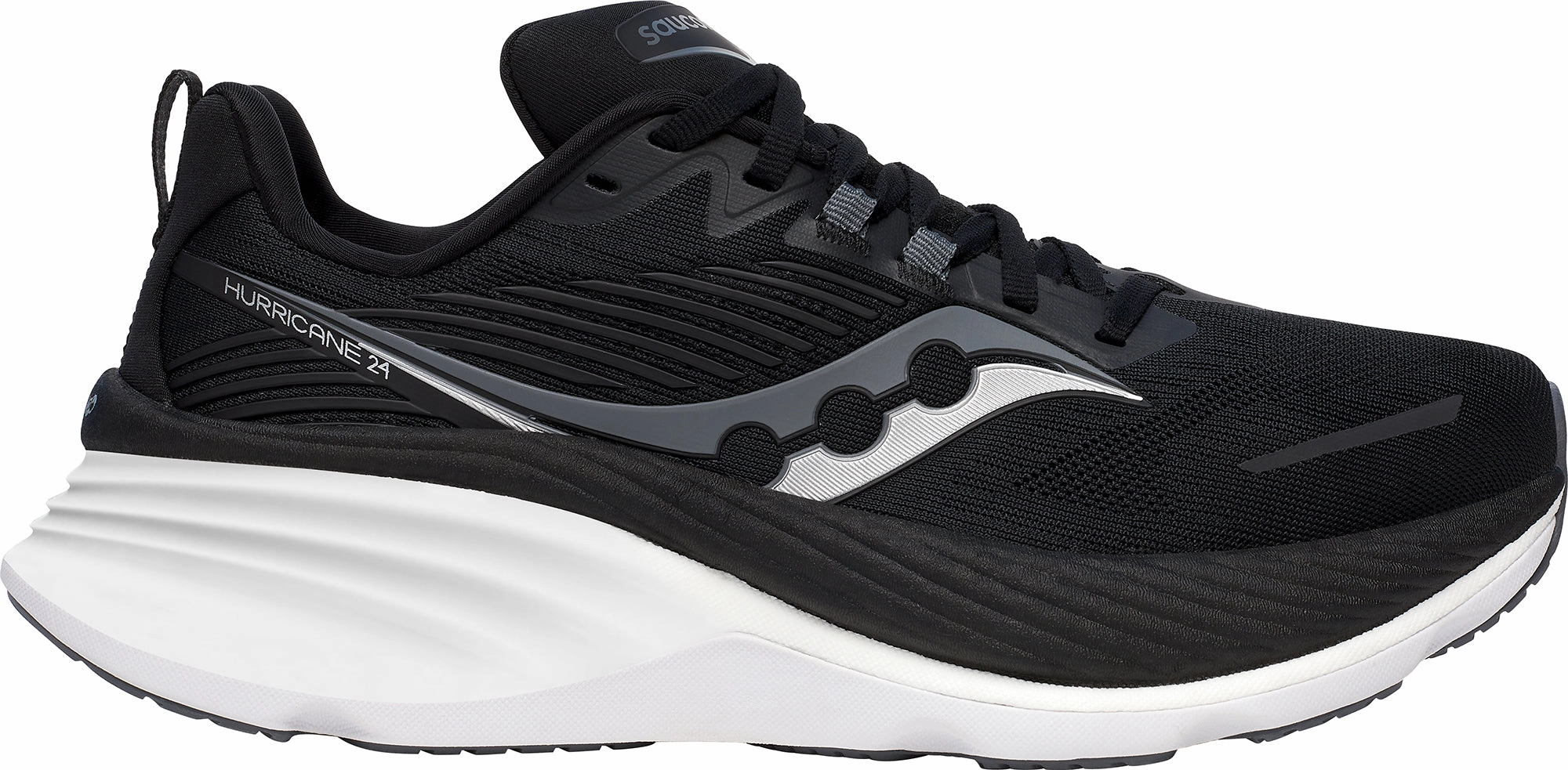 Pressure Mapping modern - brand shoes Saucony Hurricane 24 WIDE FIT Womens Running Shoes - Black