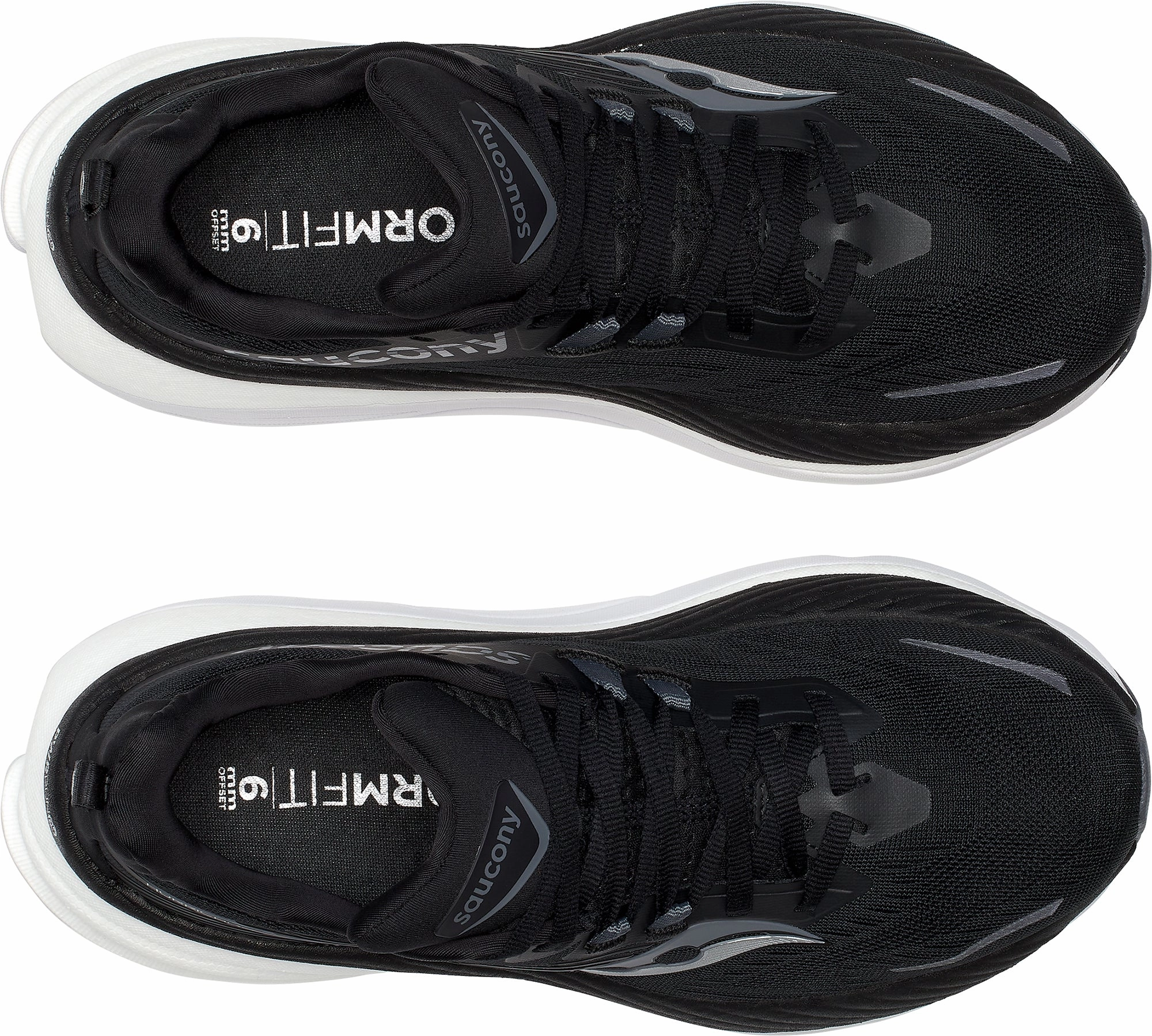 trailblazers Saucony Hurricane 24 WIDE FIT Womens Running Shoes - Black