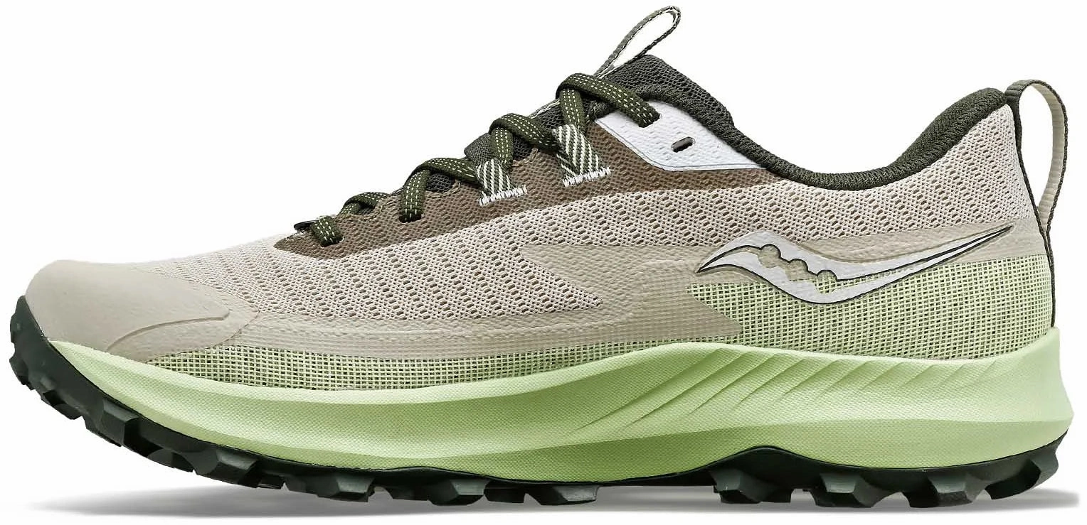 Saucony Peregrine 13 GORE-TEX Mens Trail Running Shoes - Brown Ankle Hugging Fit TPU Reinforcement