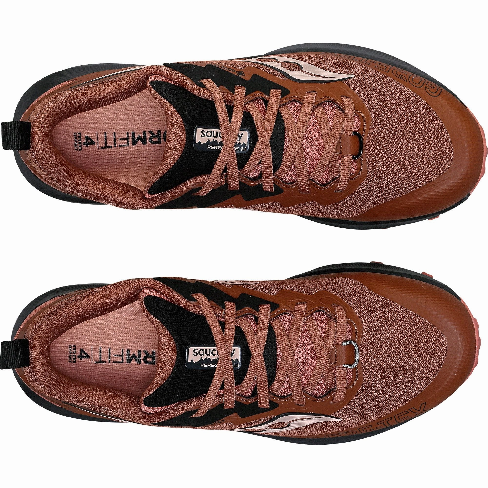 Saucony Peregrine 14 GORE-TEX Womens Trail Running Shoes - Red marathoning footwear