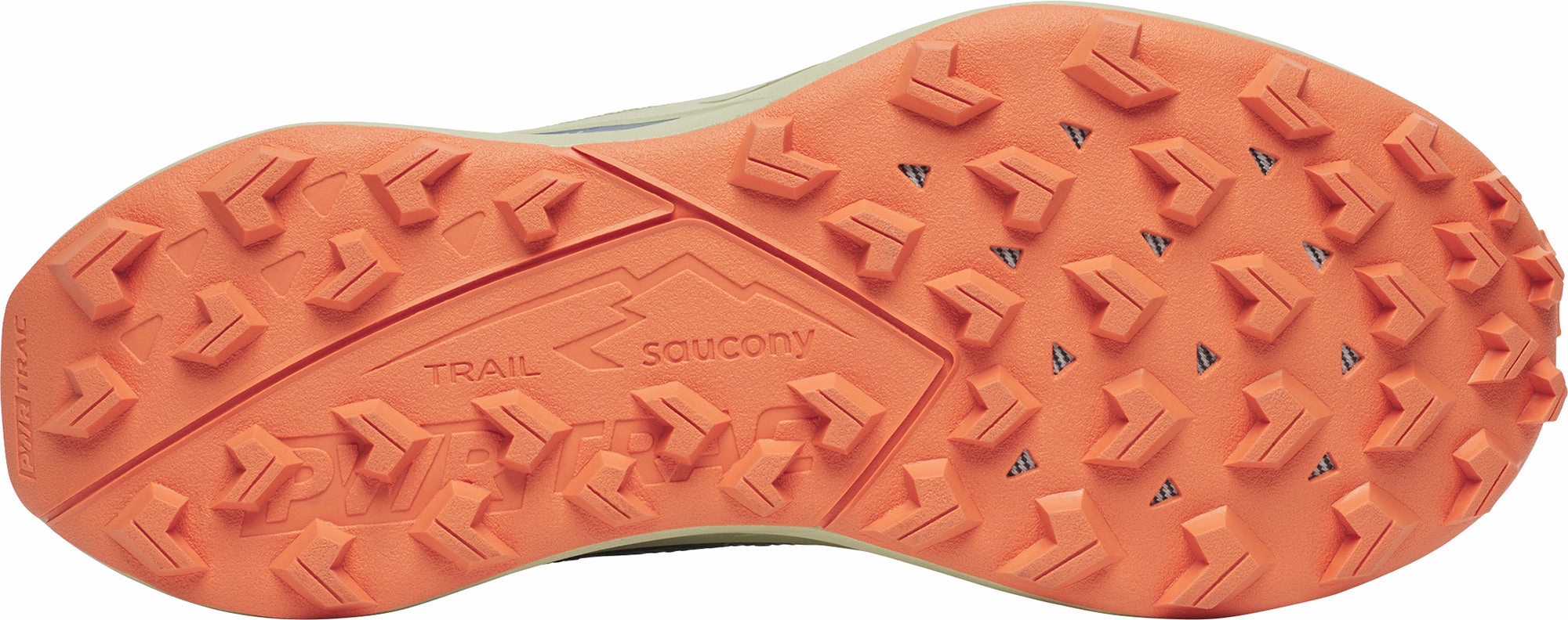 Saucony Peregrine 15 GORE-TEX Womens Trail Running Shoes - Green running with a reflector