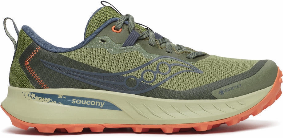 Easy to Carry Saucony Peregrine 15 GORE-TEX Womens Trail Running Shoes - Green