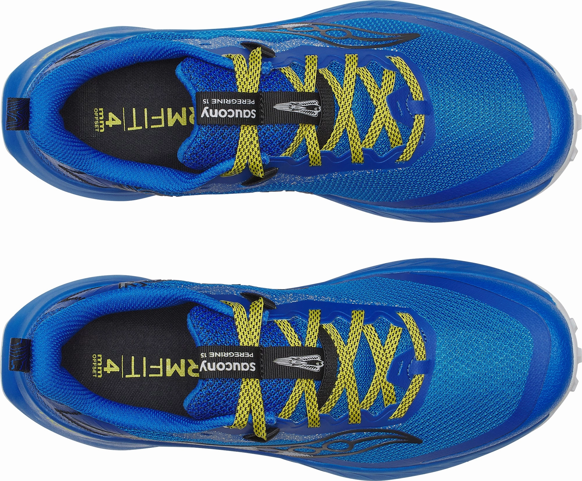 Saucony Peregrine 15 Mens Trail Running Shoes - Blue arch - support - system - stability shoes