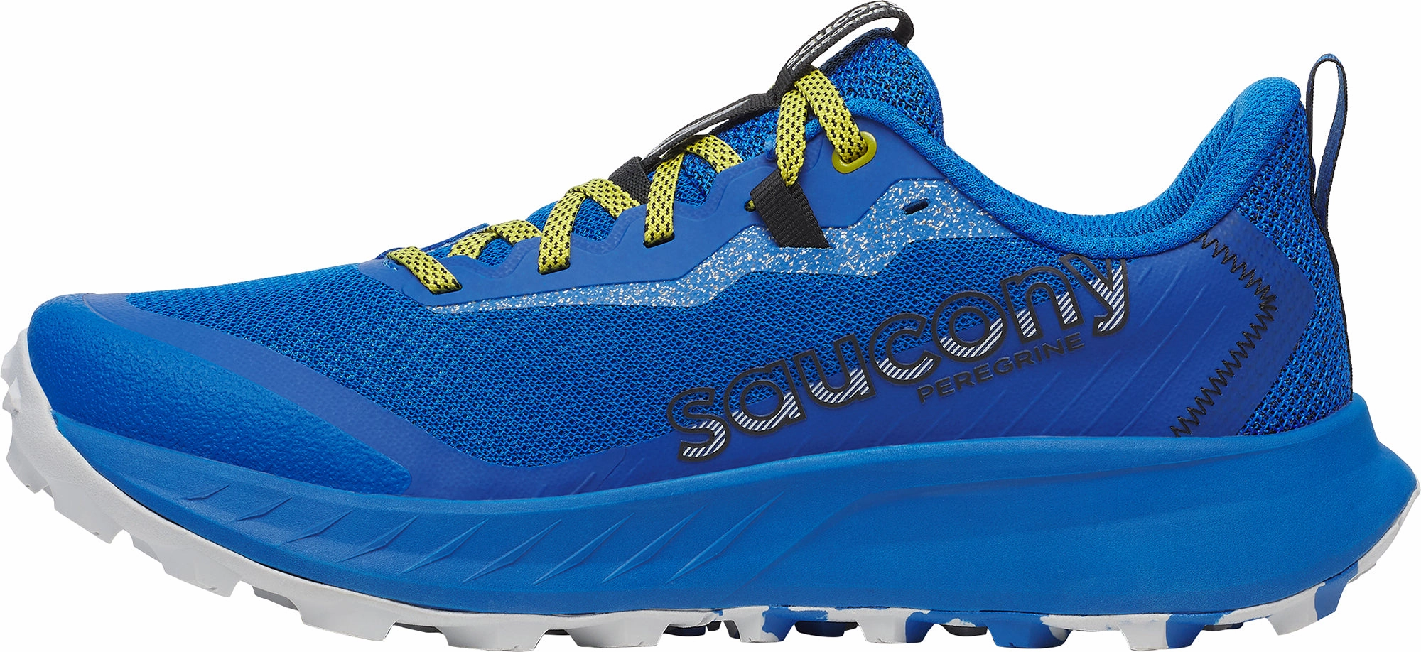 Orthotic Compatibility Saucony Peregrine 15 Mens Trail Running Shoes - Blue