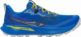 Saucony Peregrine 15 Mens Trail Running Shoes - Blue Impact Resistant Plate