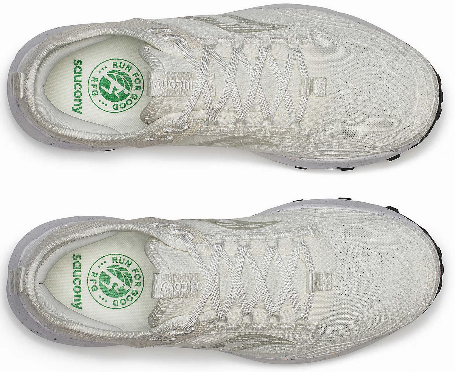 Saucony Peregrine RFG Mens Trail Running Shoes - White Mid - foot striker