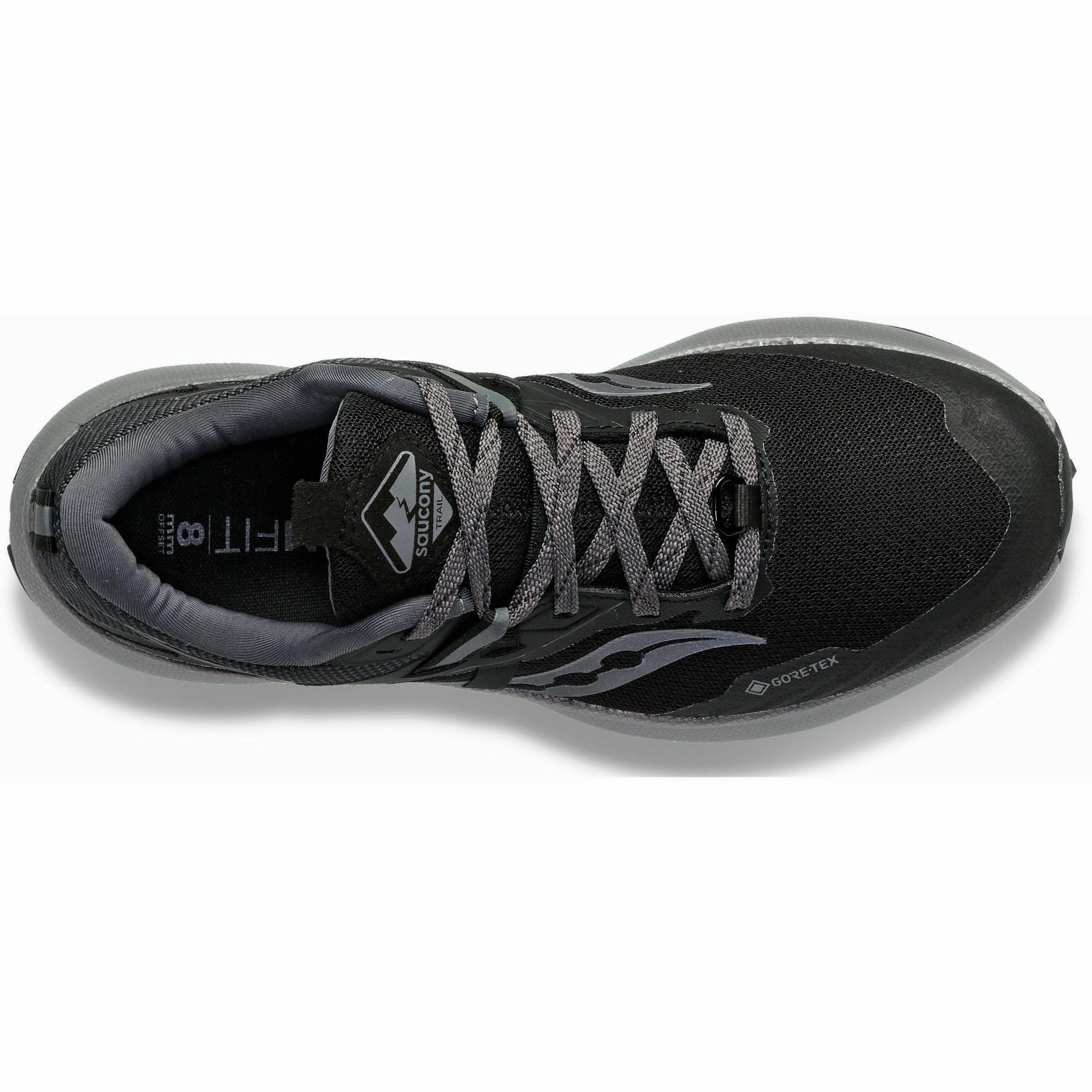 fun - run futuristic running option Saucony Ride 15 TR GORE-TEX Womens Trail Running Shoes - Black