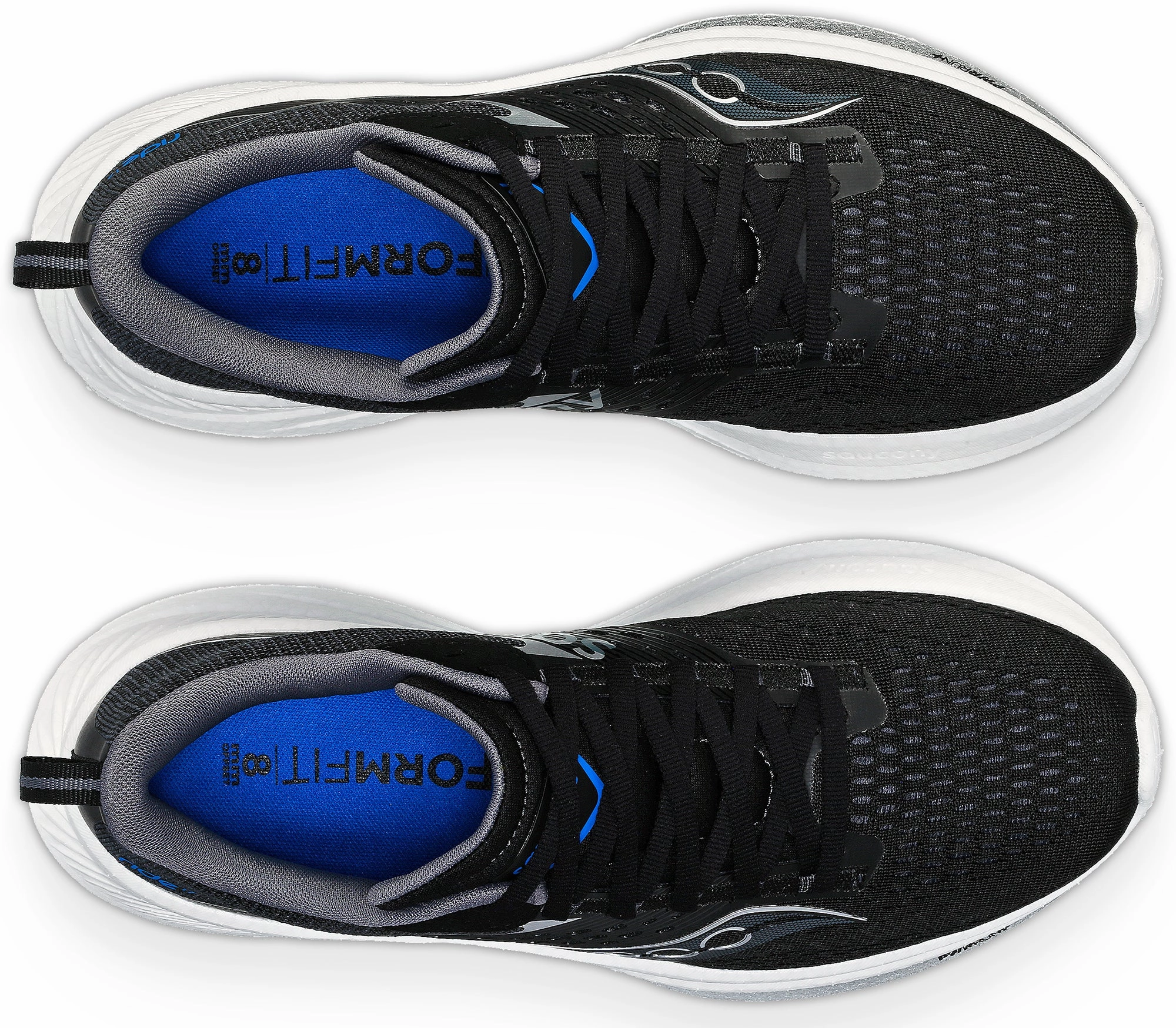 Saucony Ride 17 Womens Running Shoes - Black Compression Zoned Cushion rainy day running shoes