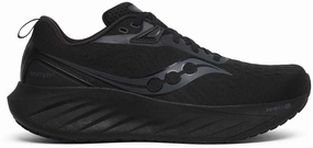 Saucony Triumph 22 Mens Running Shoes - Black Lightweight Synthetic Fabric fluorescent