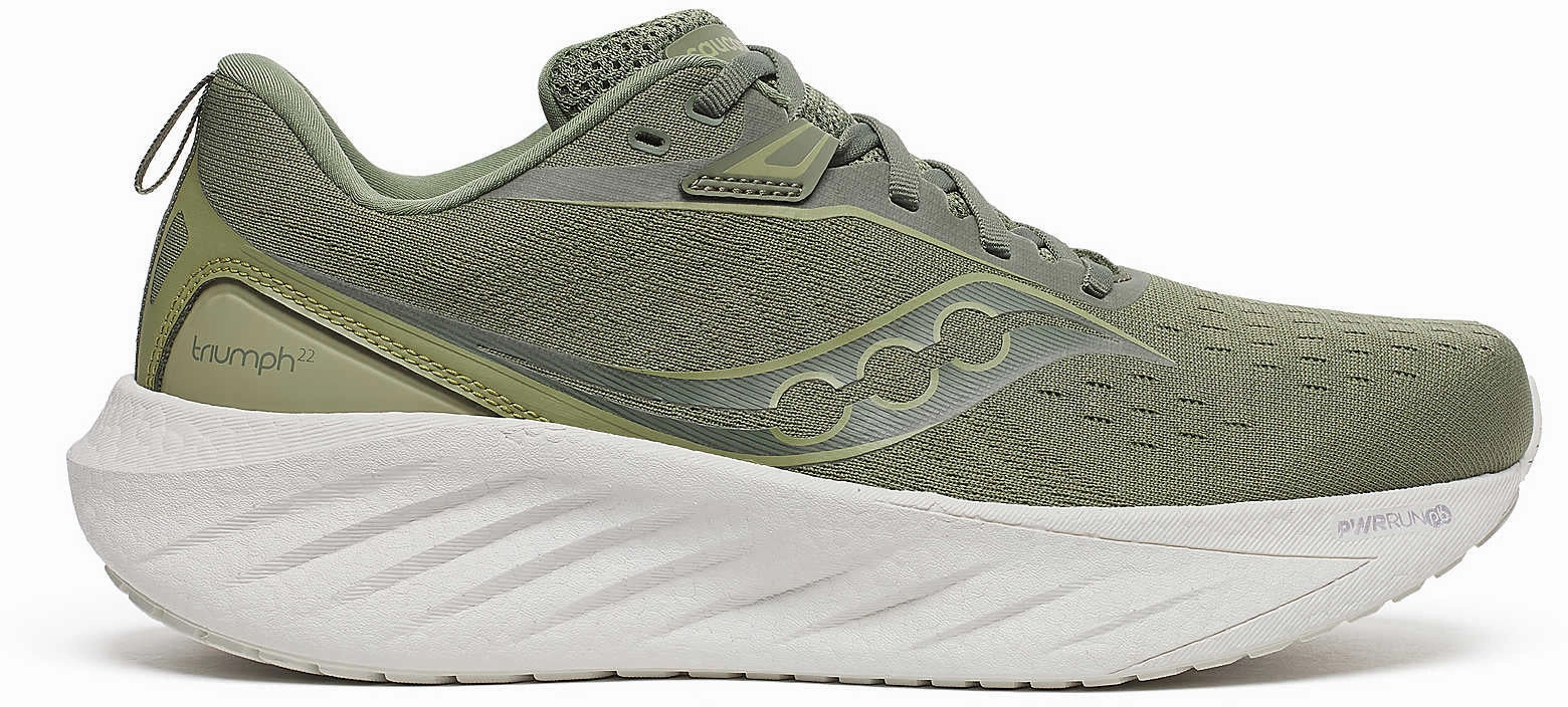 Quick Dry Innersole Saucony Triumph 22 Mens Running Shoes - Green