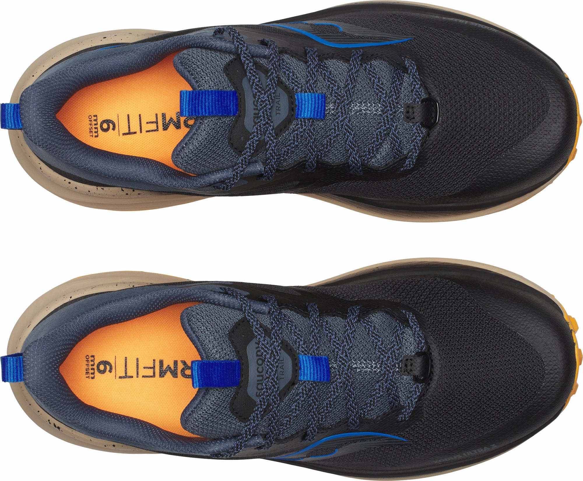 Saucony Xodus Ultra 3 Mens Trail Running Shoes - Black Adaptive Heel Cradle