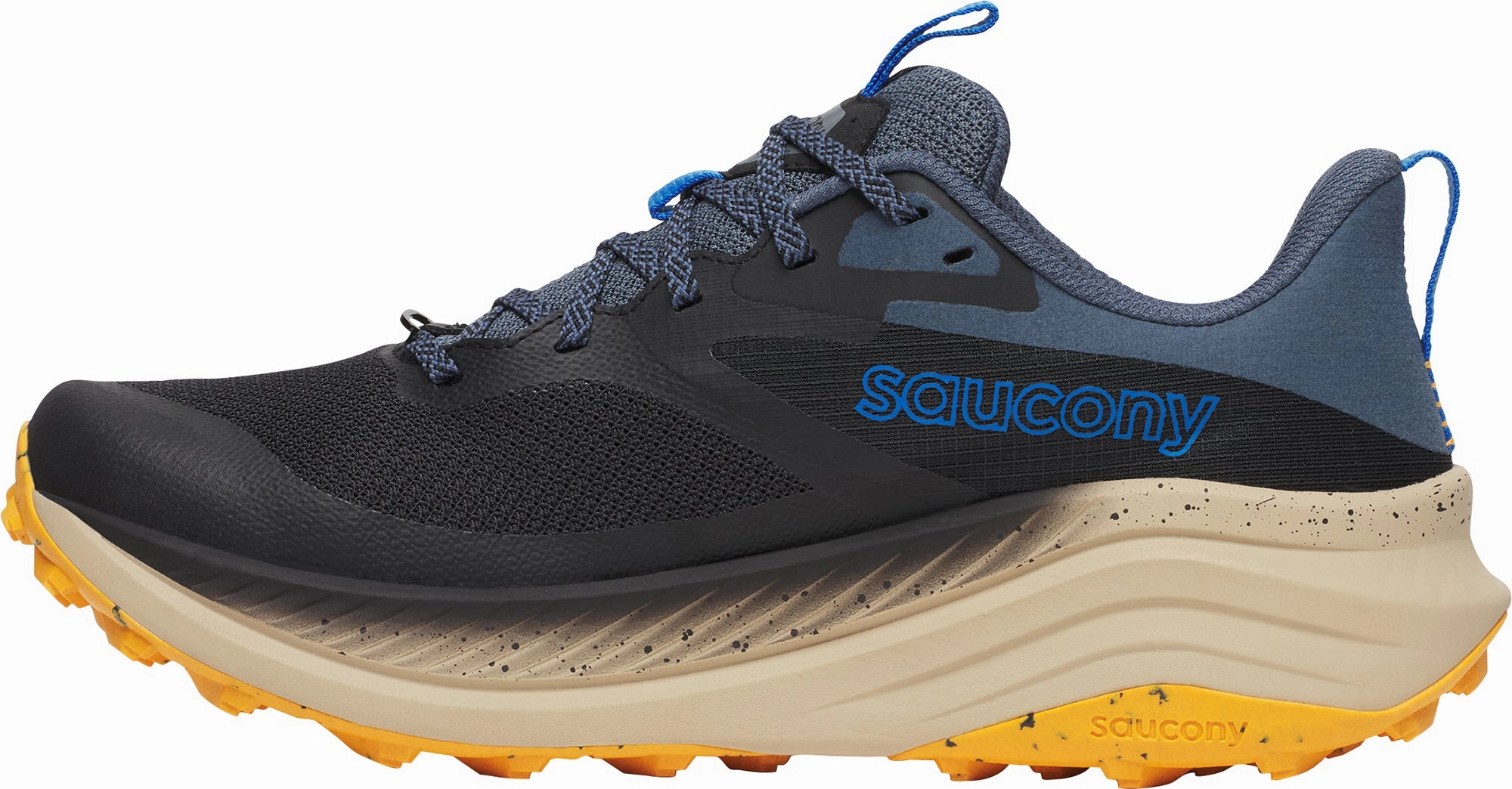 Saucony Xodus Ultra 3 Mens Trail Running Shoes - Black Anatomical Toe Box Icy Terrain