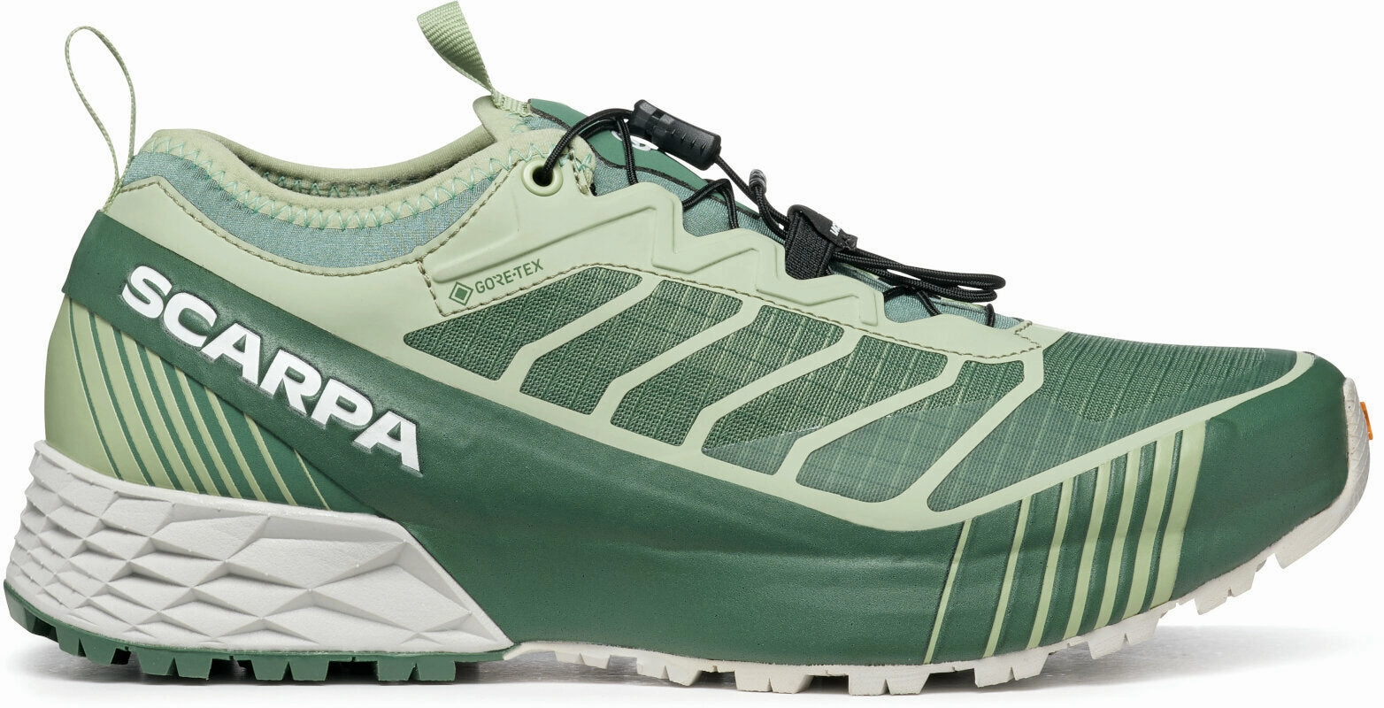 Scarpa Ribelle Run GORE-TEX Womens Trail Running Shoes - Green non - perforated shoes no - tie laces