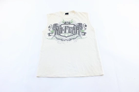 No Pressure Tagless label Y2K No Fear Graphic Tank Top