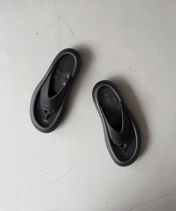 Outdoor Chore Mid Cut MIDORIKAWA RYO Spoiler leather sandal "BLACK"