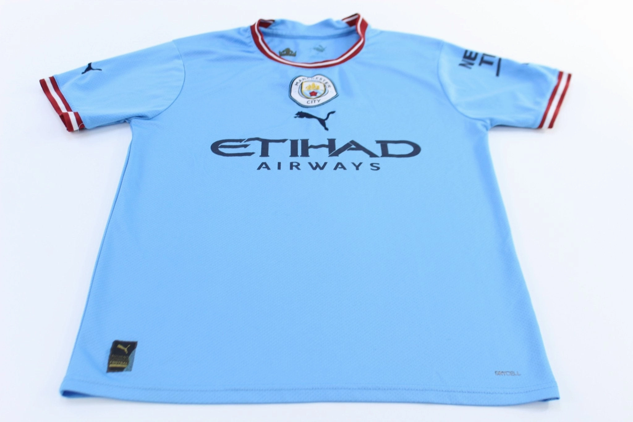 Puma Embroidered Logo Manchester City Erling Haaland #9 Soccer Jersey Bold Vibe Soft Touch Interior