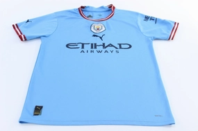 Puma Embroidered Logo Manchester City Erling Haaland #9 Soccer Jersey Bold Vibe Soft Touch Interior